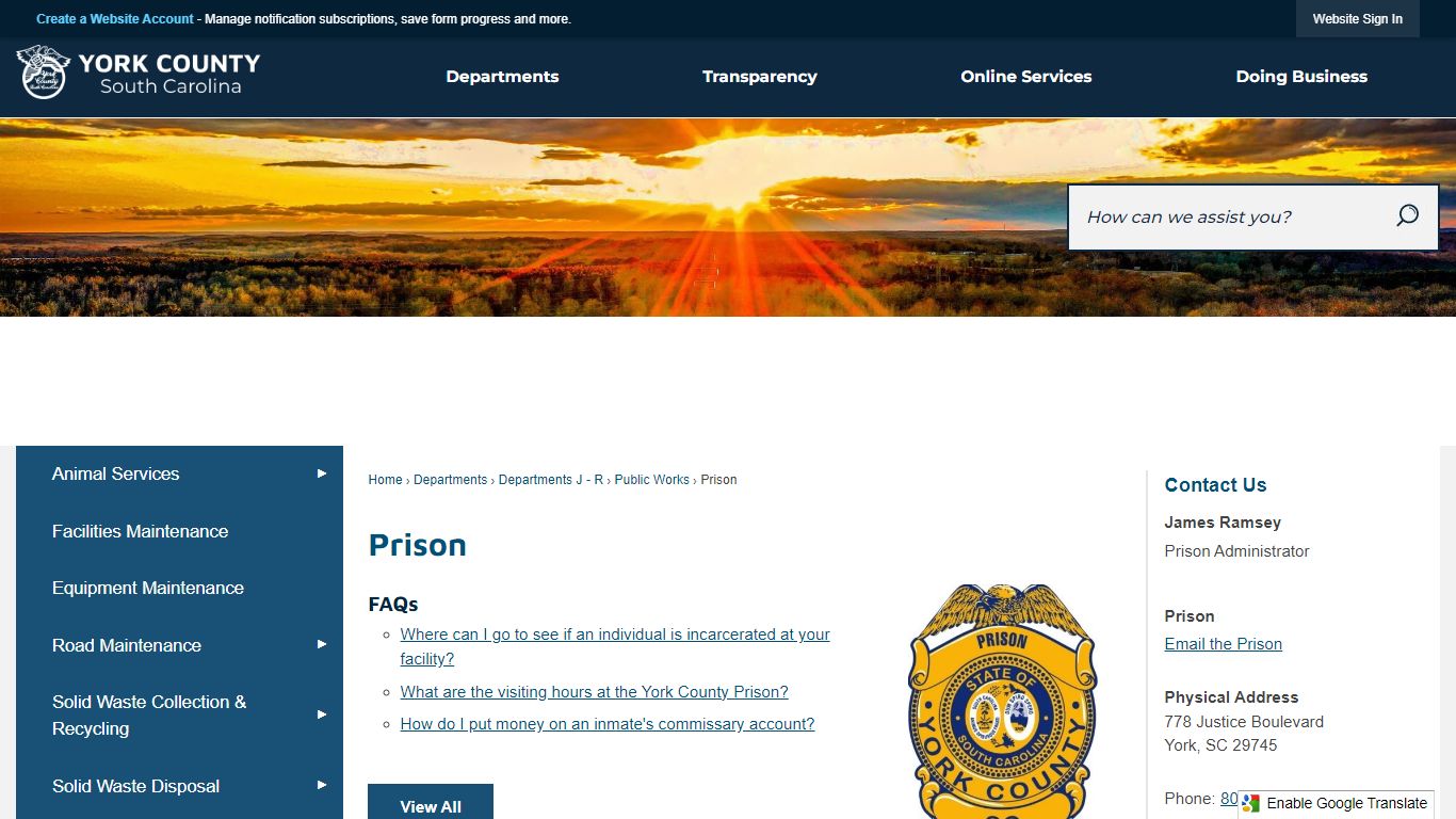 Prison | York, SC